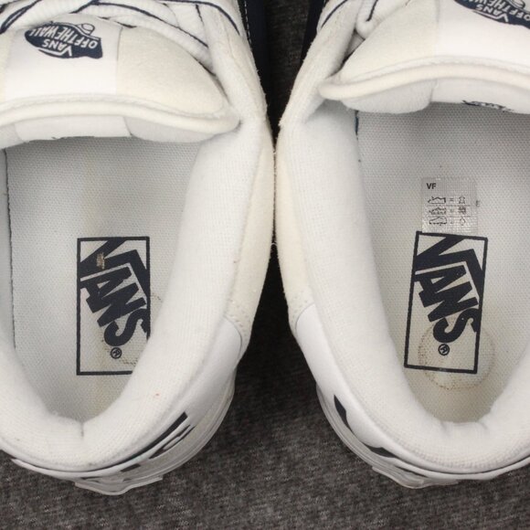 VANS Knu Skool Mid White Black RARE Version Skateboard Shoes Mens Size 10.5 - Picture 10 of 11